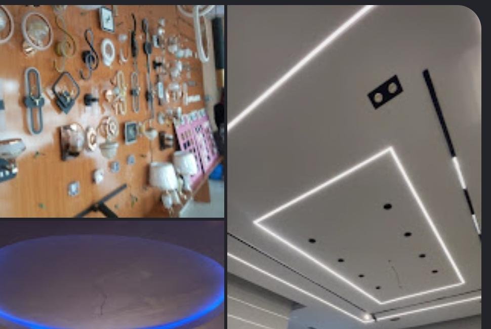Recessed LED strip ceiling lighting